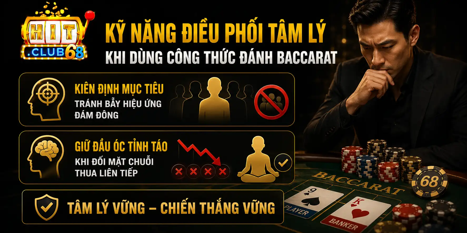 Vài trò tâm lý khi dùng công thức đánh baccarat Vài trò tâm lý khi dùng công thức đánh baccarat